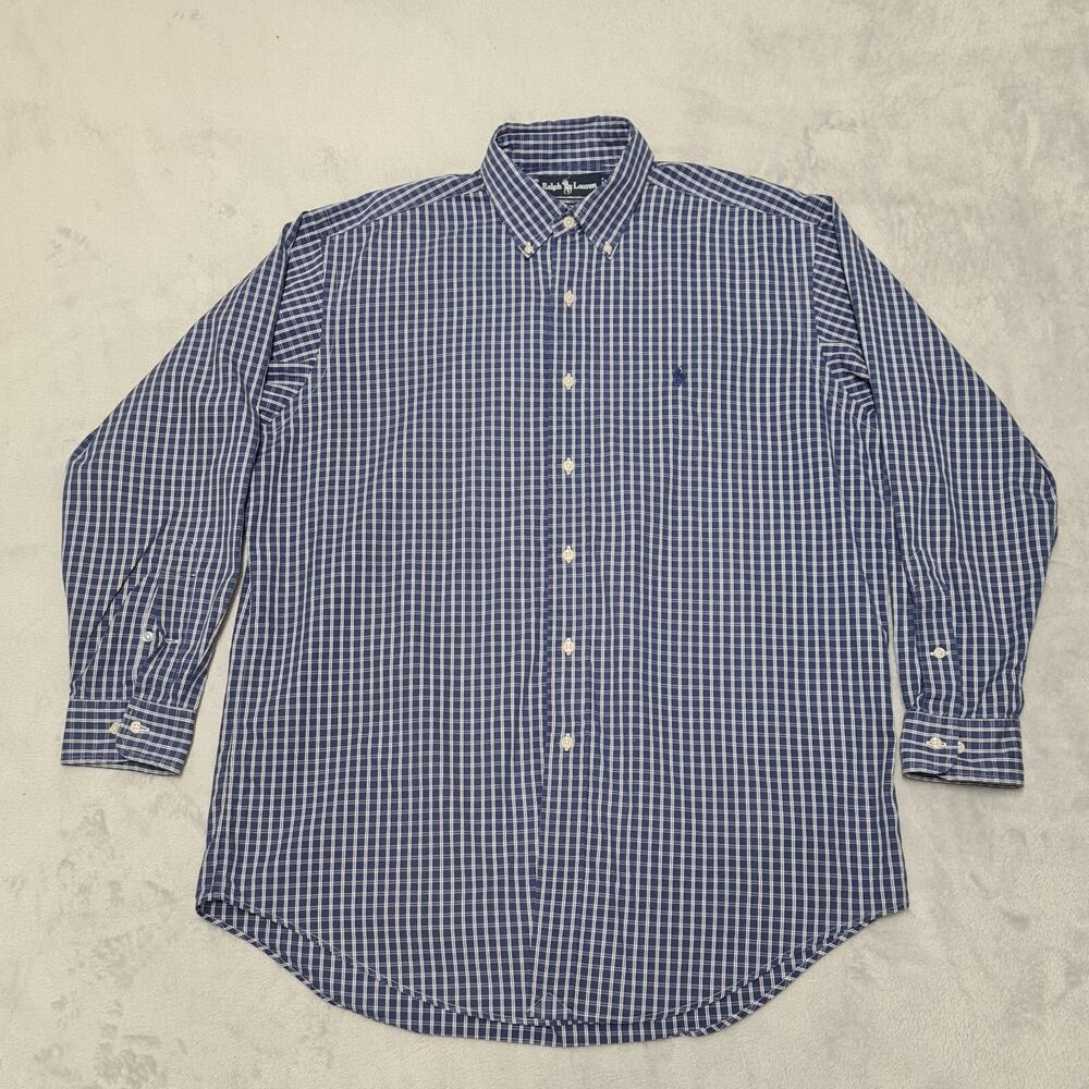VTG Ralph Lauren Shirt Yarmouth Men's 16 32/33 Check Button Down Casual Business